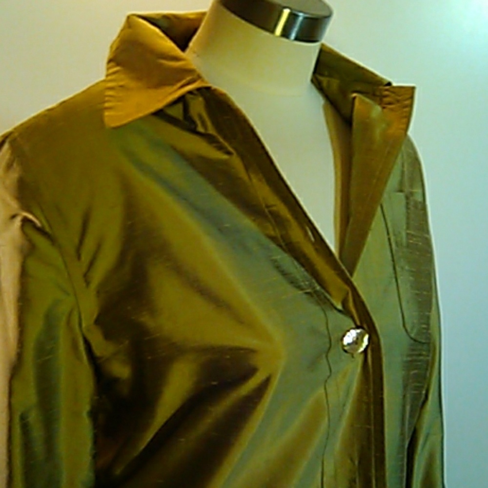 SILK SAKS FIFTH AVENUE REAL CLOTHES SHIRT JACKET